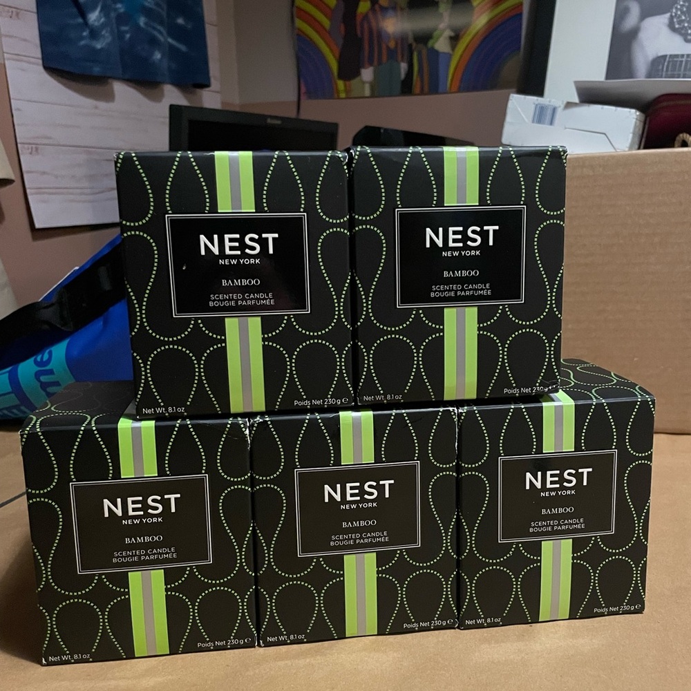 LOT OF 5 Nest New York Bamboo Scented Candles 8.1 oz NEW